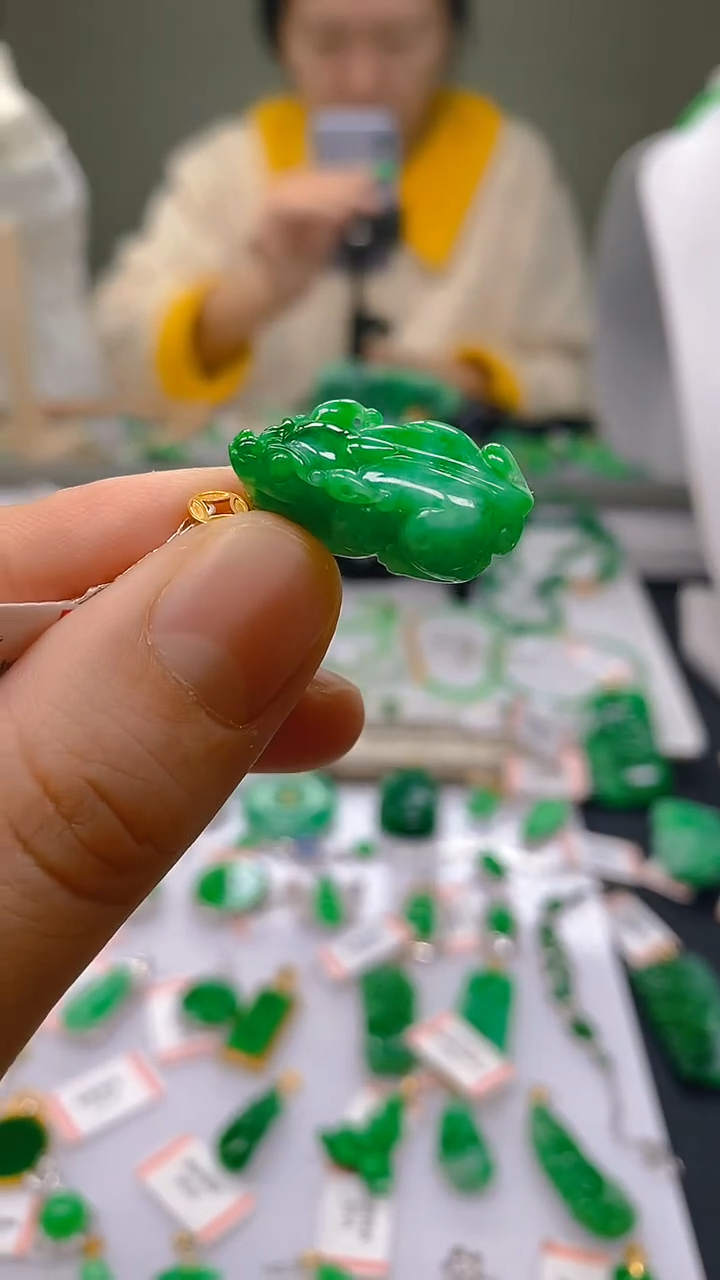 【闪购商品】翡翠颈饰18K金镶嵌新号开播，全场乱卖