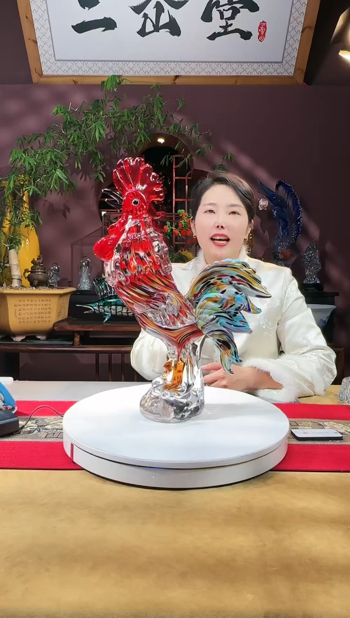 【闪购商品】琉璃手工艺品公鸡