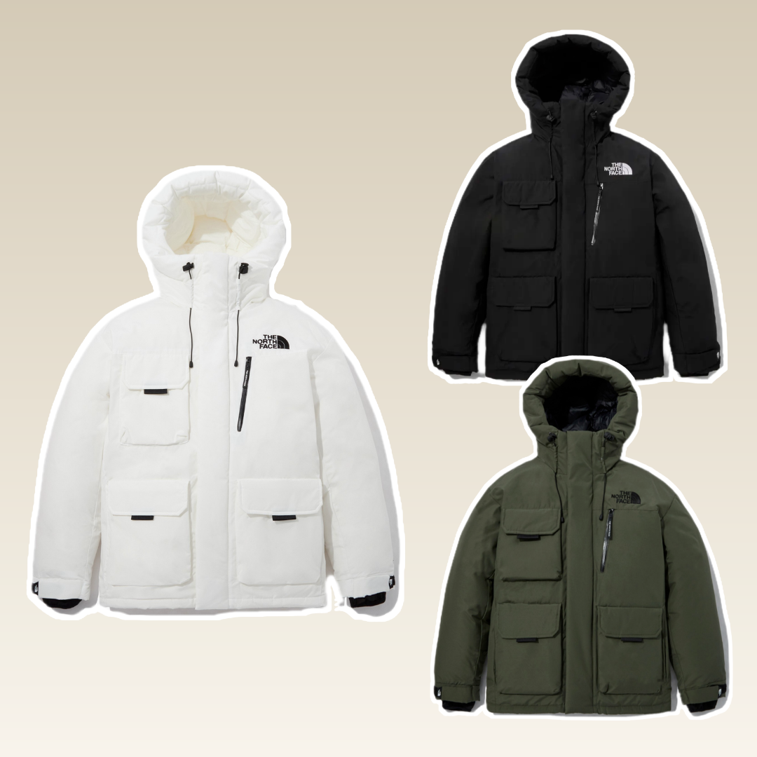 【双11】户外秋冬男女情侣工装风多口袋保暖鹅绒休闲厚实连帽羽绒服