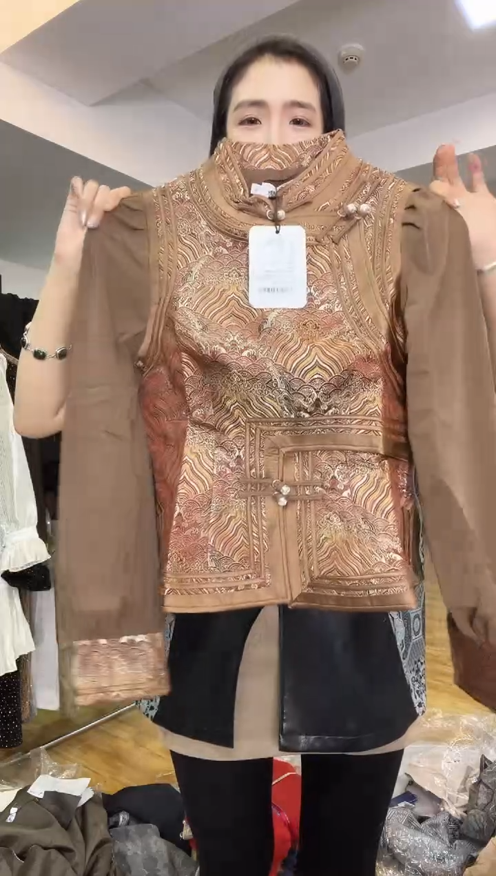 纱袖马甲       L码        105-115斤