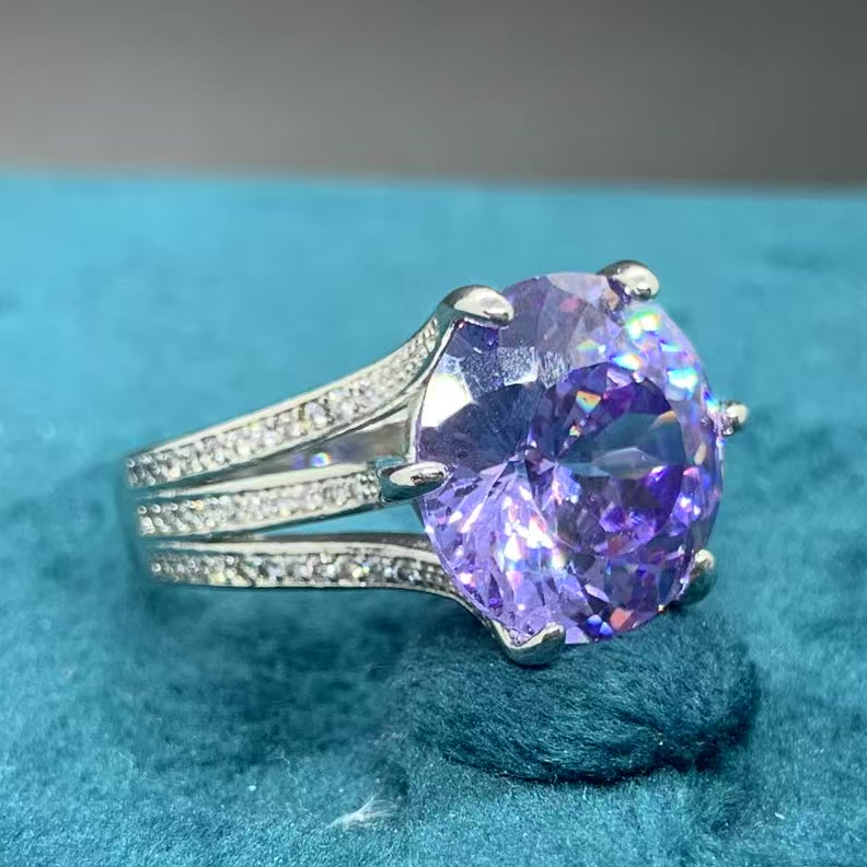 【南非库里南】NFKLN 高端奢华定制 紫色六爪戒指 308