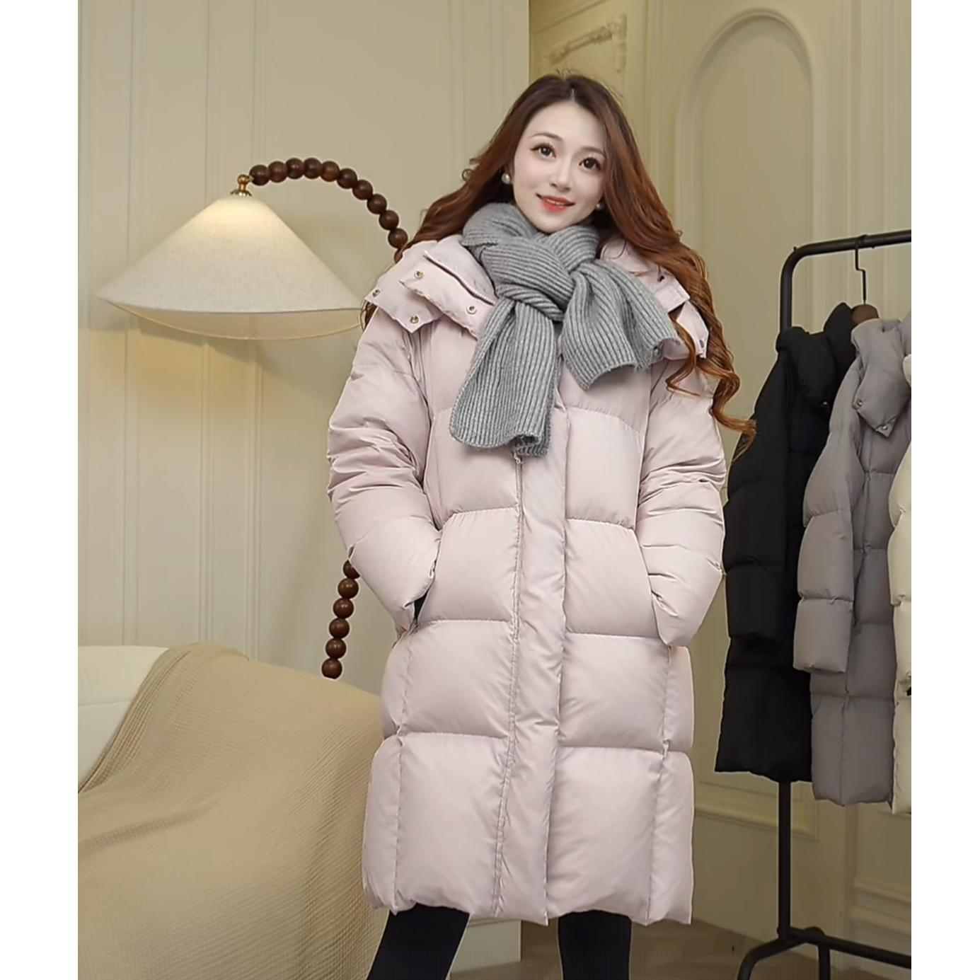 中长款女加厚羽绒服韩版百搭休闲冬装黑袖口宽松气质