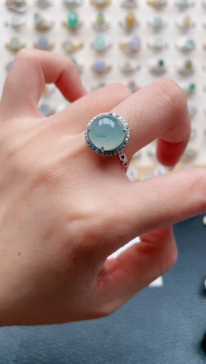 【闪购商品】翡翠戒指银S925镶嵌1111