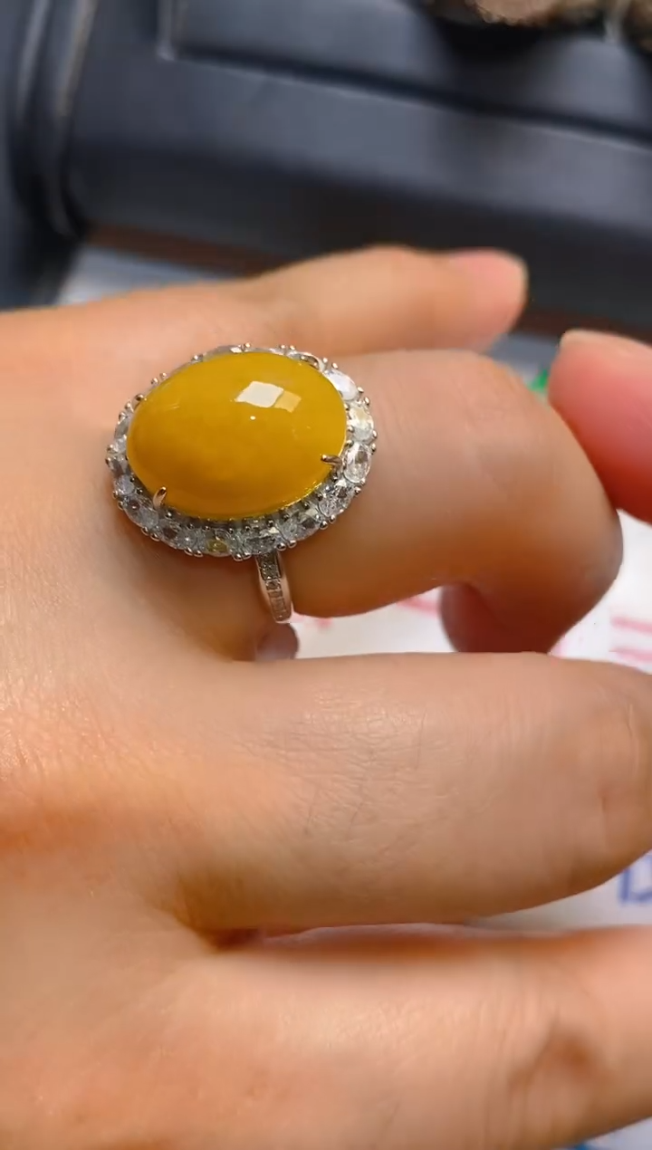 【闪购商品】翡翠耳饰银S925镶嵌天然A货翡翠1