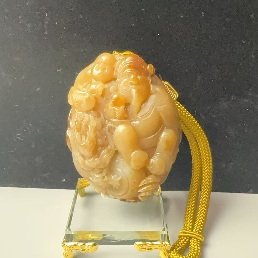 和田玉龙形手把0889