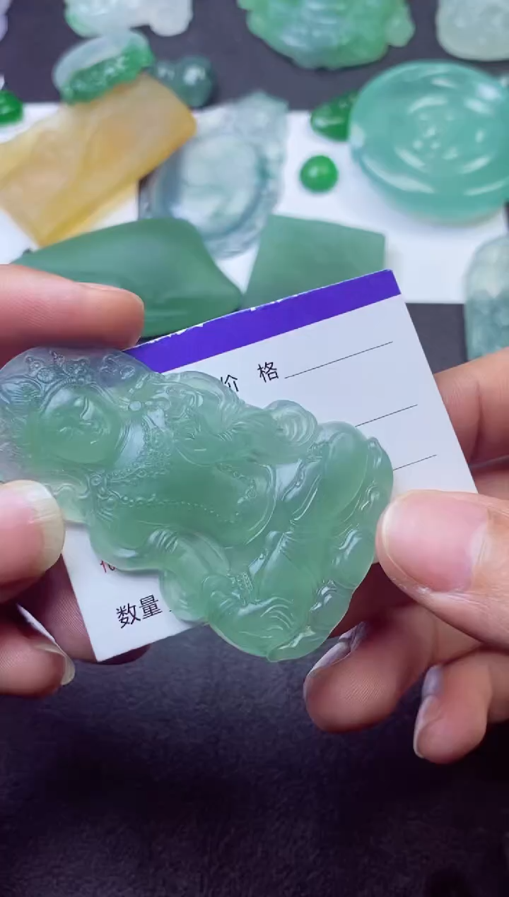 未镶嵌定制翡翠笛*笛子