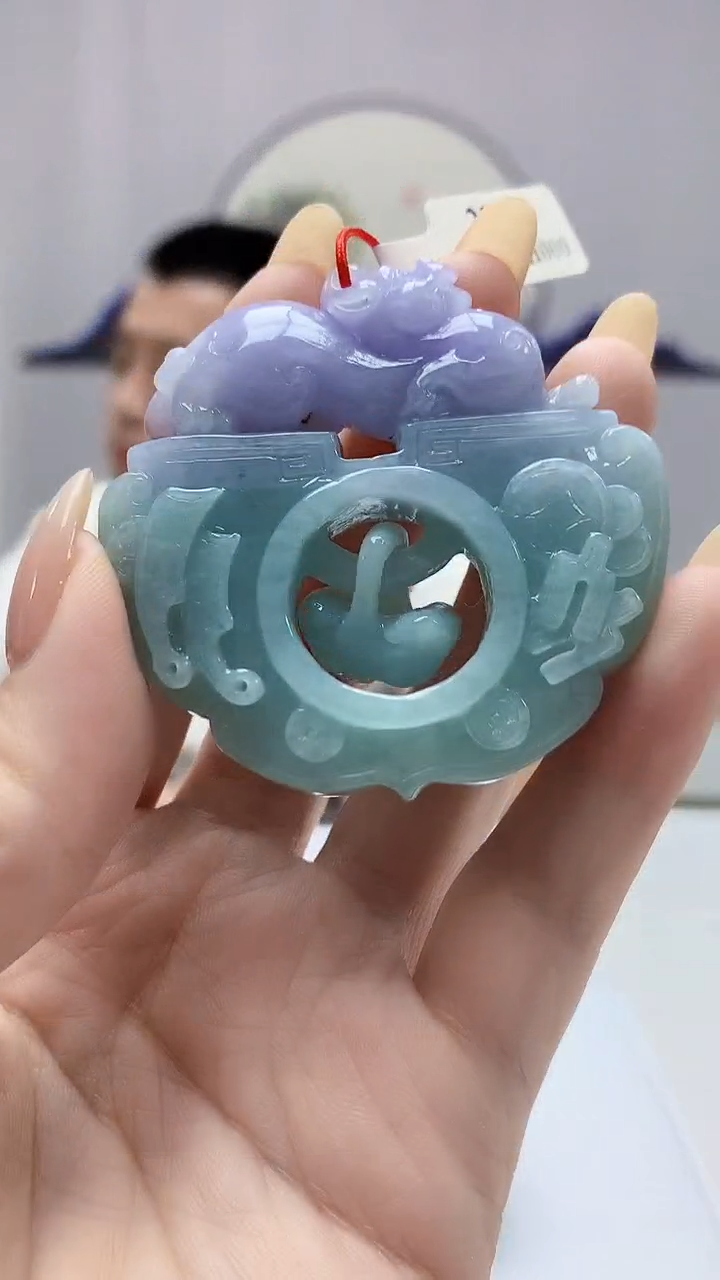 【闪购商品】定制翡翠未镶嵌4812DD-毛货挂件101