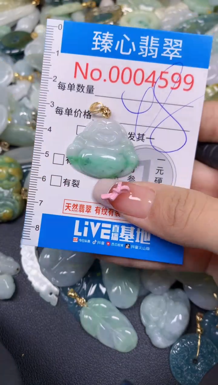 【闪购商品】翡翠颈饰未镶嵌含绳0004599