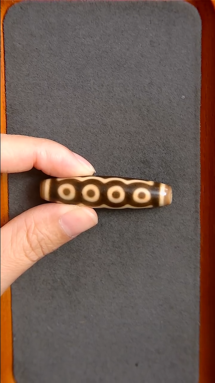 未镶嵌玛瑙/玉髓珠宝半成品上肯全手工七眼 天珠12*50