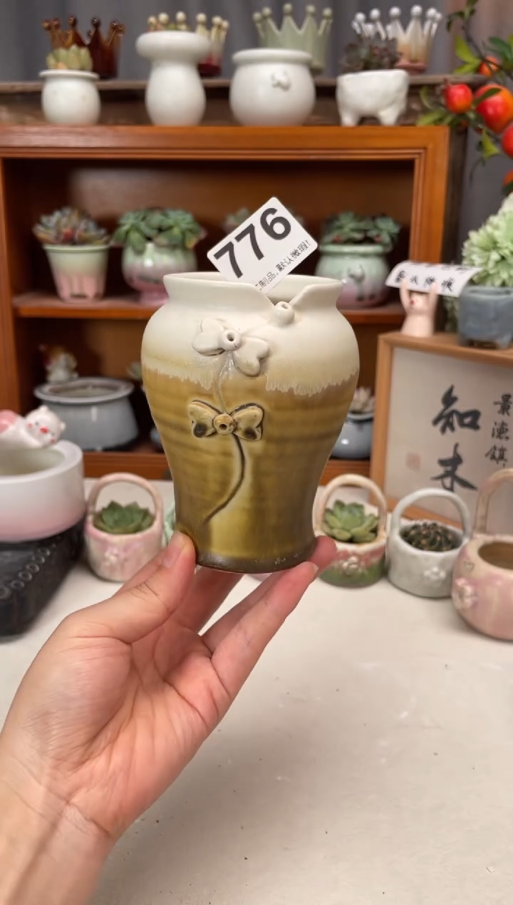 瓷片776知木小芳花盆