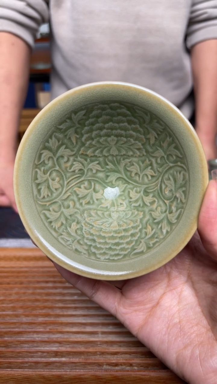 【闪购商品】盘宋式塔式牡丹斗笠盏