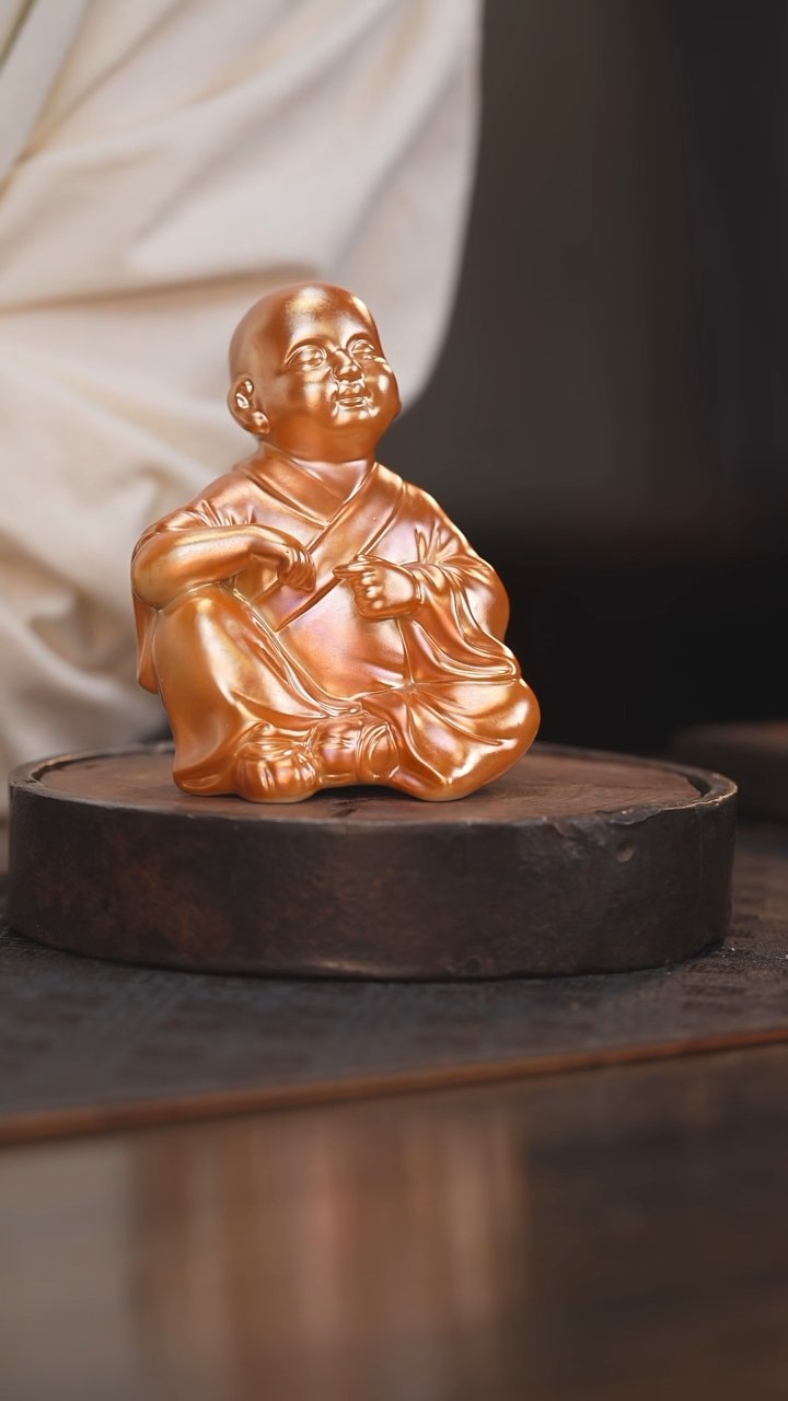 【闪购商品】杯63柴房陶瓷丨金色小佛