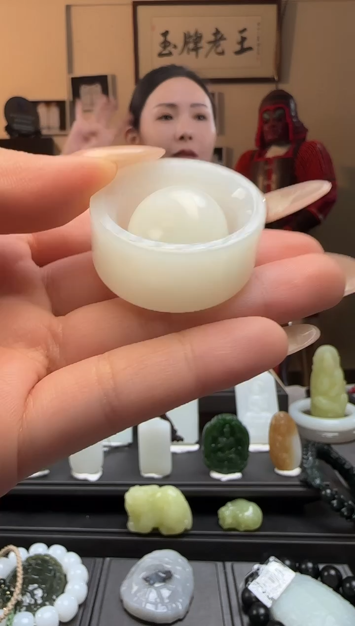 【闪购商品】和田玉白玉扳指未镶嵌（19-24）