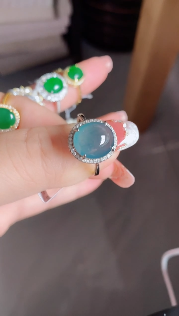 【闪购商品】翡翠戒指银S925镶嵌111111111