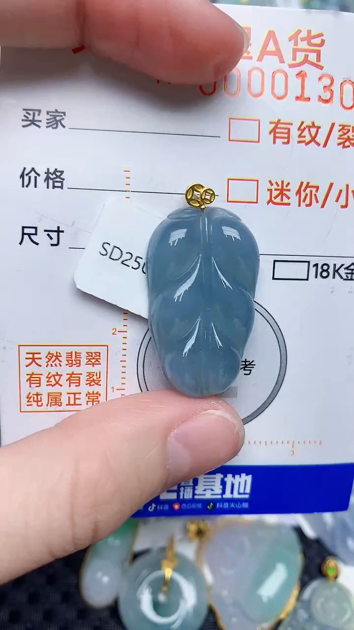 【闪购商品】翡翠颈饰18K金镶嵌45343453451
