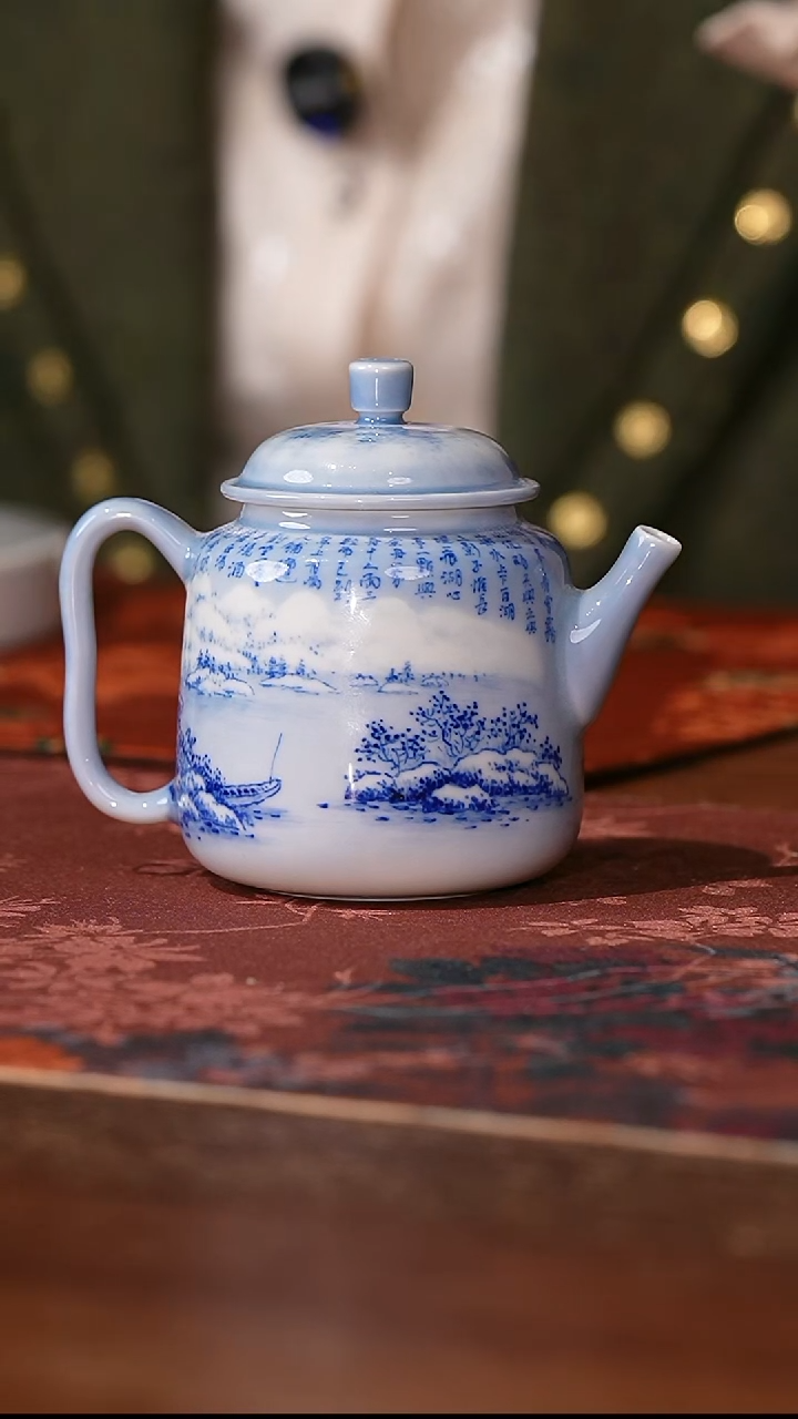 瓷姑娘-小桥窑湖心亭题材