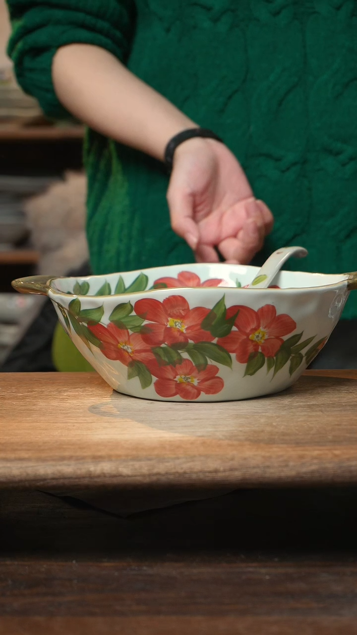 【闪购商品】碗1个景德镇高温瓷釉下瓷+1个随机汤勺