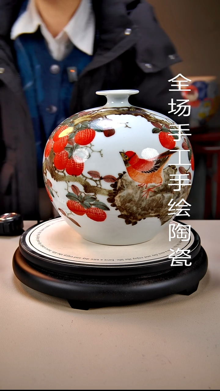 摆件陶景德镇手绘陶瓷19