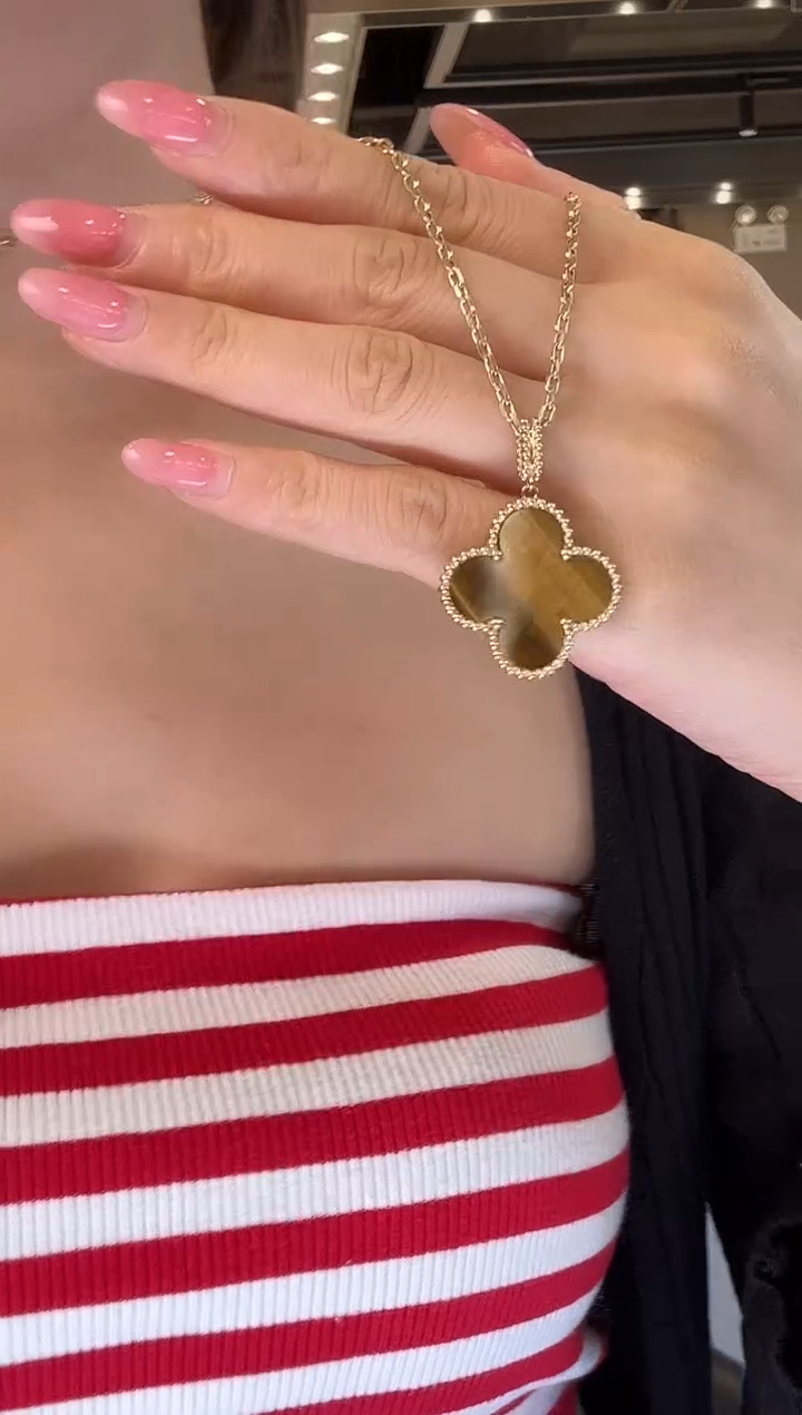 18K金镶嵌项链木变石项链