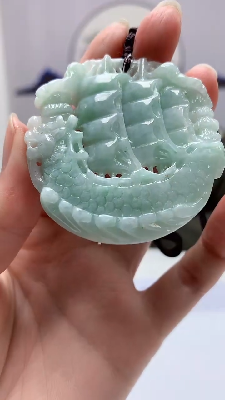 【闪购商品】定制翡翠未镶嵌5152zm-毛货一帆风顺74