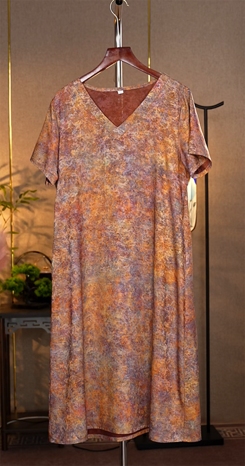 【A120七彩琉璃】2025年气质百搭妈妈装长裙