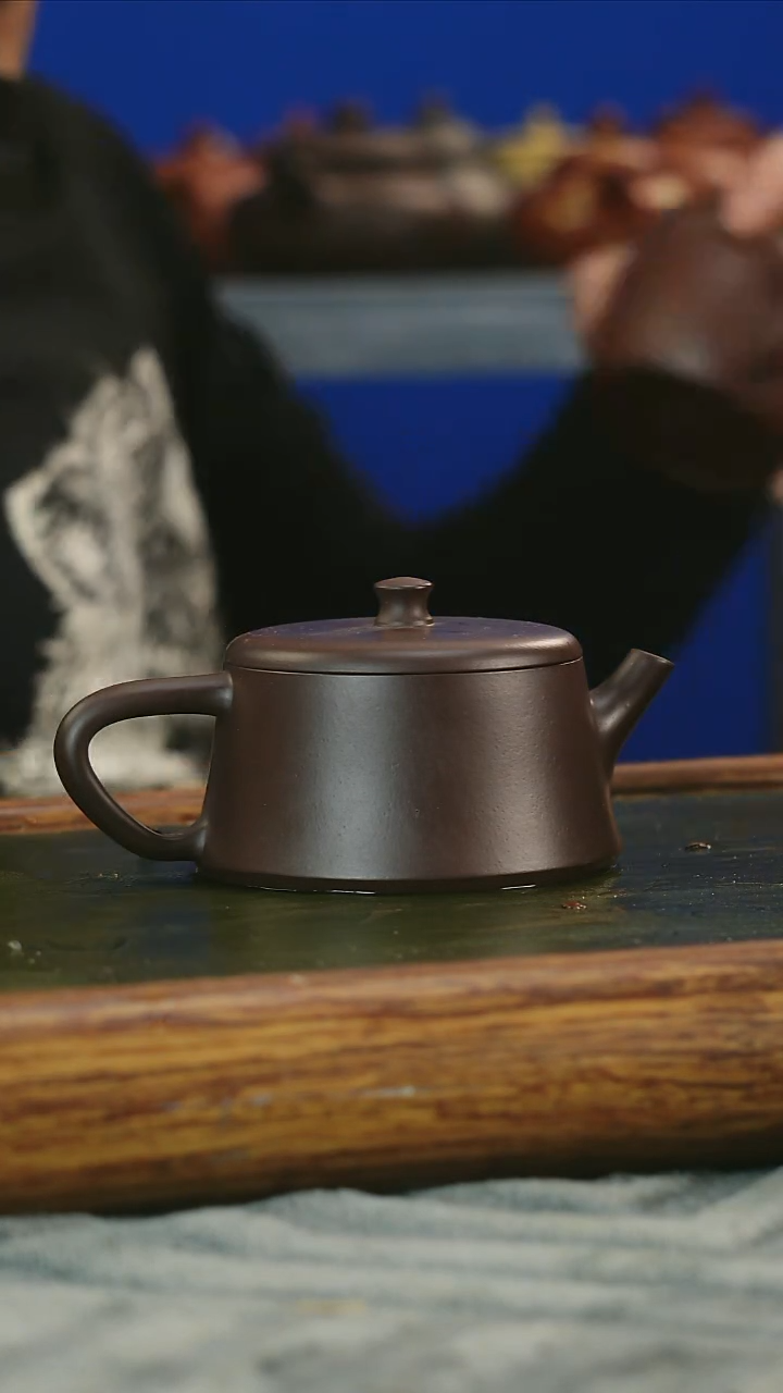 茶壶紫砂茄皮紫泥小柱础