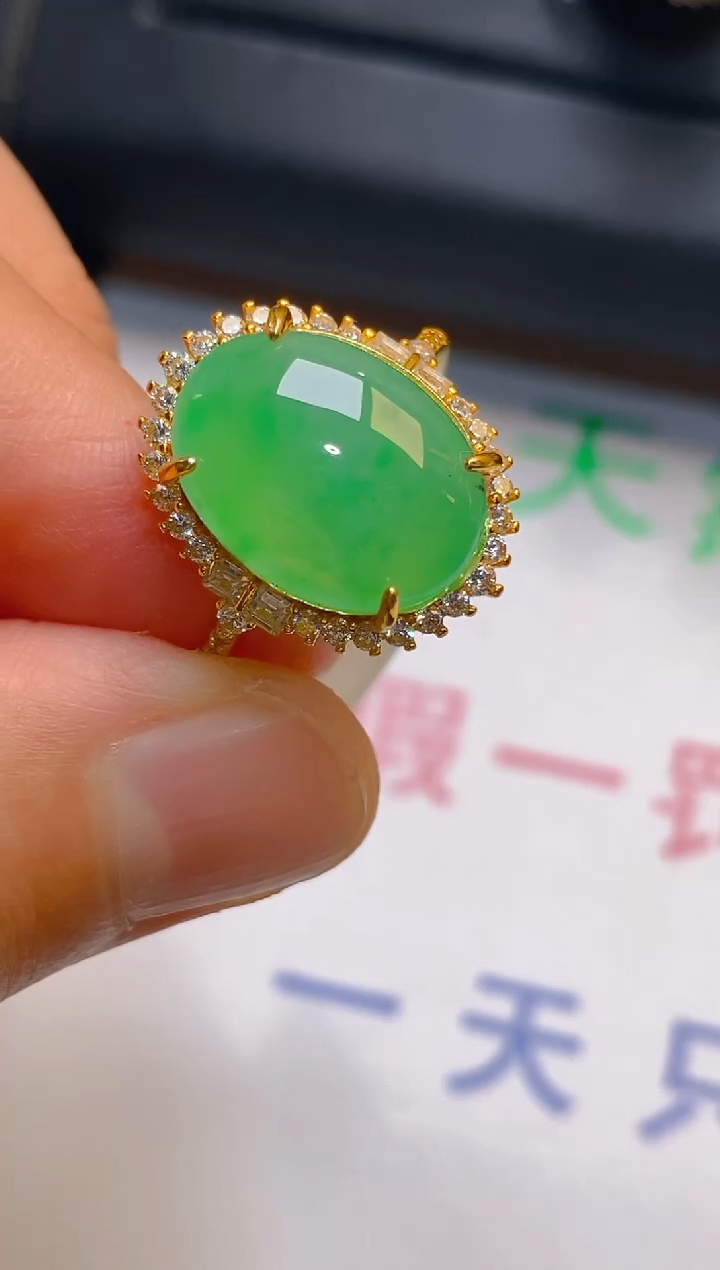 【闪购商品】翡翠耳饰银S925镶嵌天然A货翡翠1