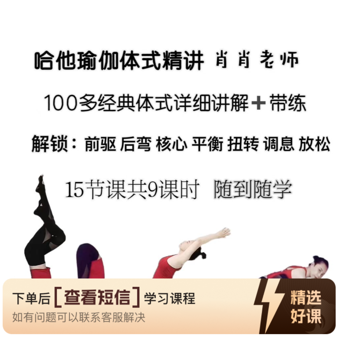 哈他瑜伽体式精讲（留意短信解锁跟练课程医药代表海豚）