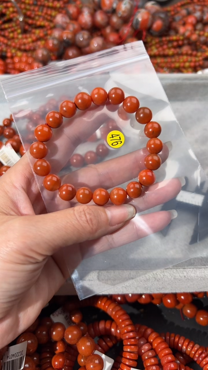 南红玛瑙未镶嵌手串9+