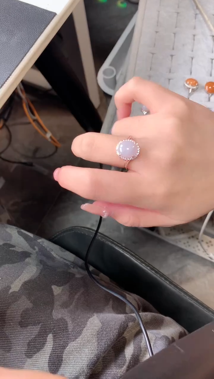 【闪购商品】翡翠戒指银S925镶嵌52141