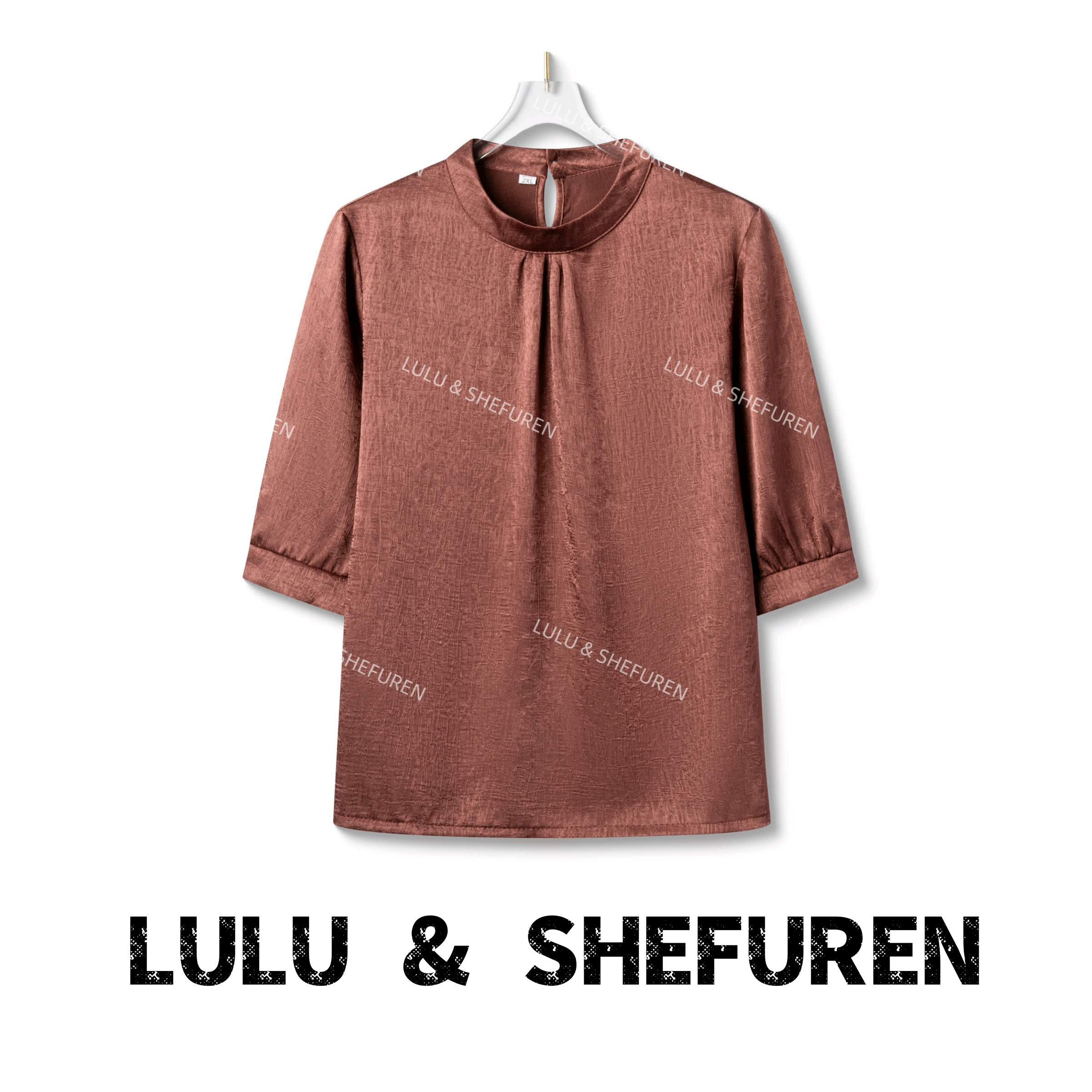 【莉莉定制】2025夏季新款琉璃烫金工艺小衫上衣女装