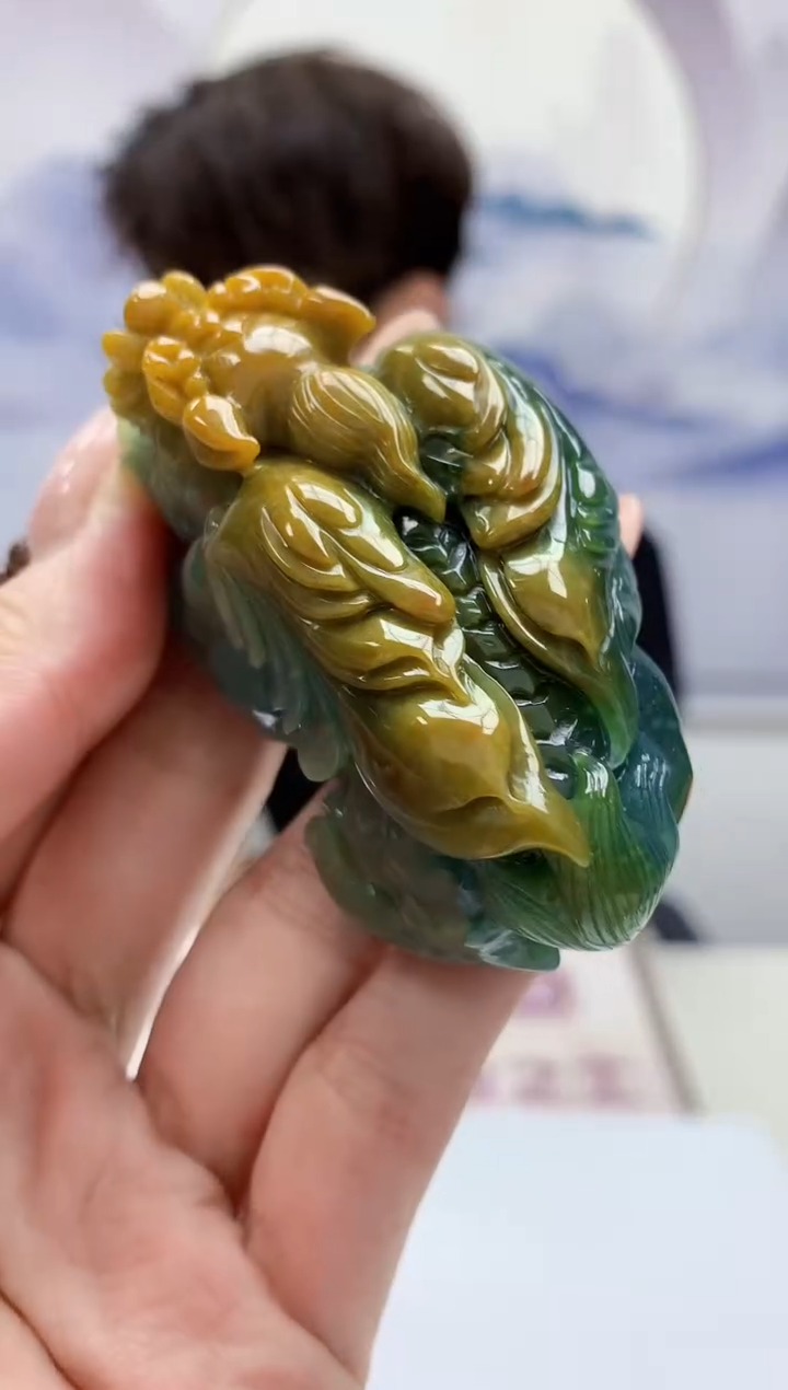 定制翡翠未镶嵌5159MM-毛货挂件197赠珠链