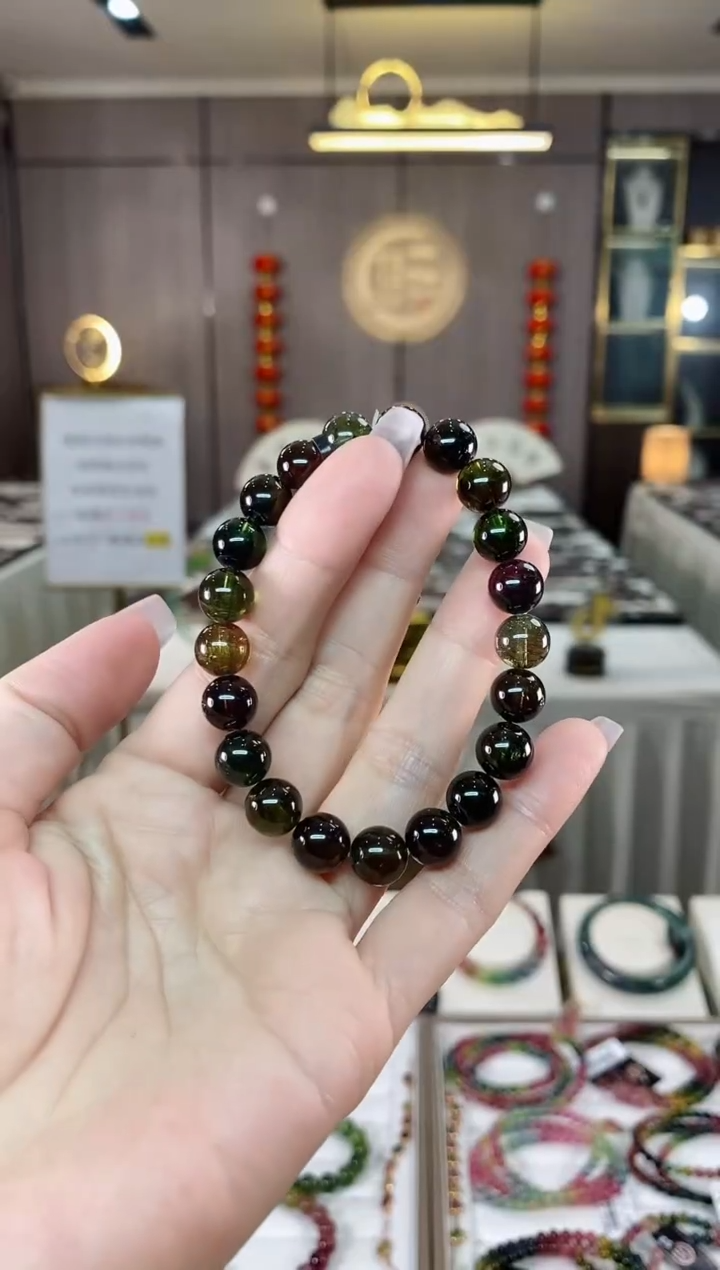【闪购商品】碧玺黑糖单圈手串9mm+未镶嵌（多样性发一条）hon