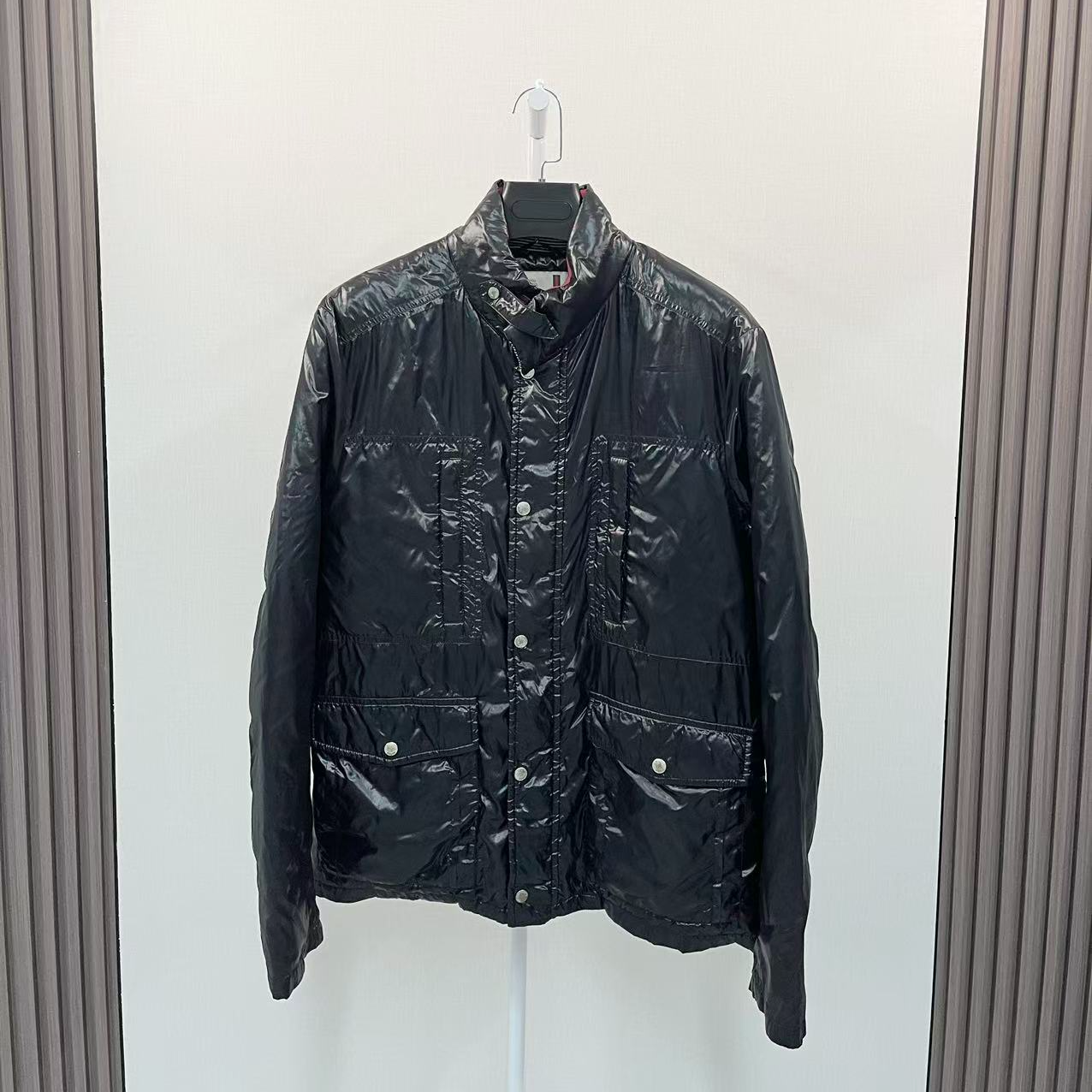 99新 GUCCI/古驰 /黑色尼龙棉服夹克外套/尺码52