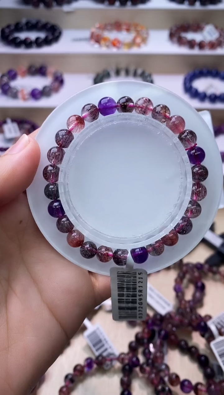 【闪购商品】水晶手链未镶嵌黑加仑超七单圈7m+