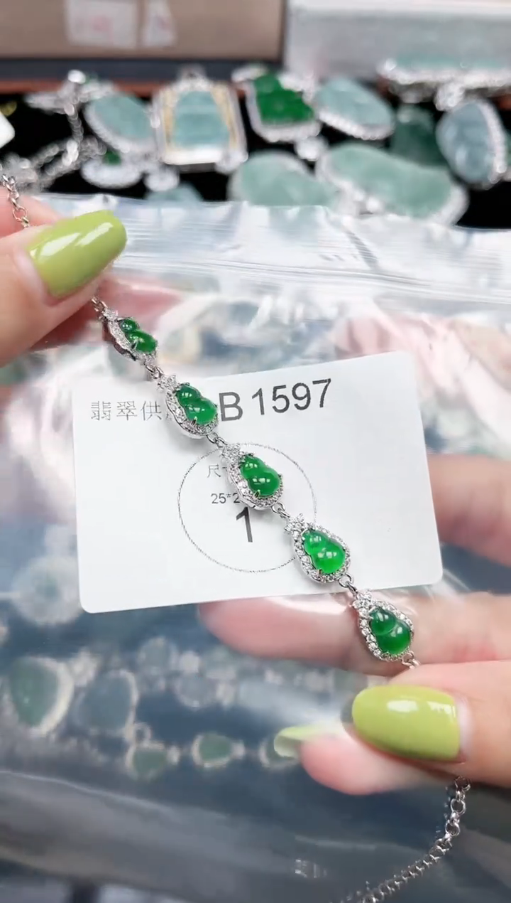 【闪购商品】翡翠颈饰未镶嵌赠皮绳1597