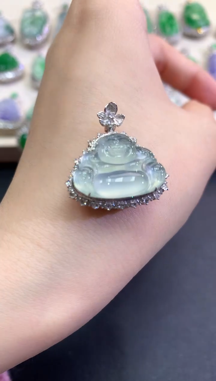 【闪购商品】翡翠颈饰18K金镶嵌C49   