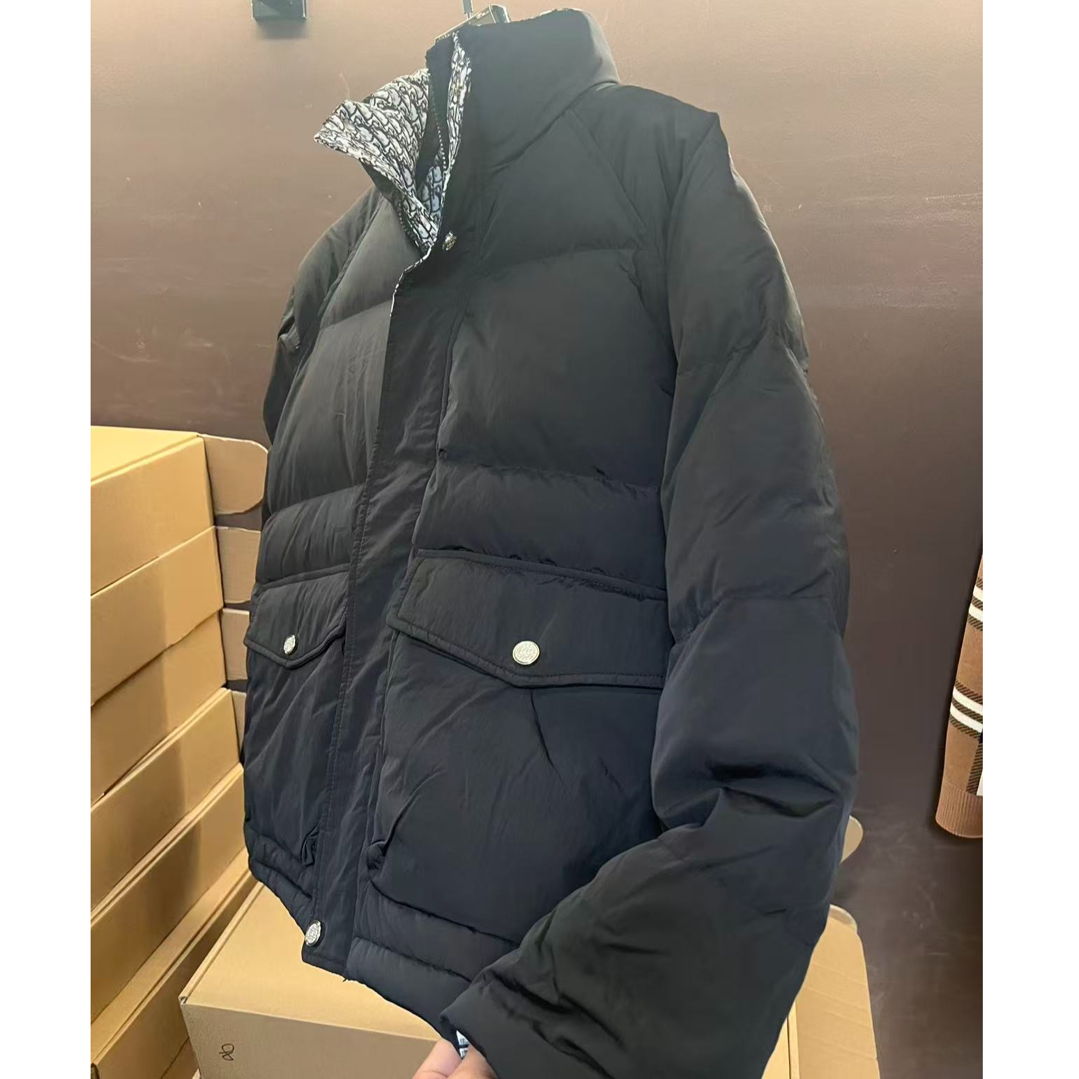L80【25815】黑武士男款立领90白鸭绒羽绒服冬季2025新款保暖外套潮