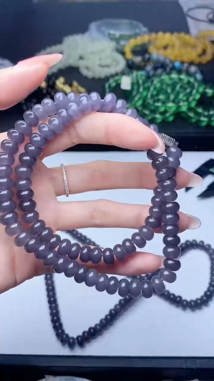 和田玉未镶嵌颈饰77卡8项链