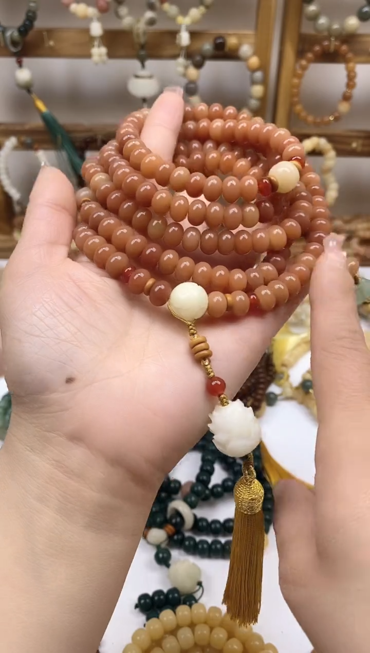 【闪购商品】白玉菩提吊坠6*9mm没乌梅子酱168颗