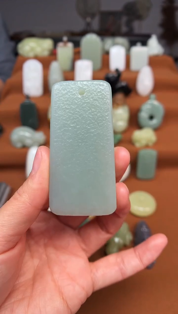 颈饰未镶嵌和田玉平安牌