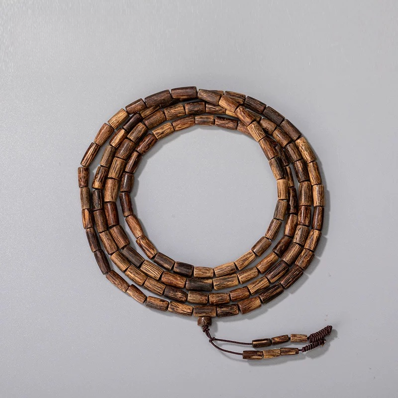 【佛安堂】越南 芽庄 沉水 黑奇楠沉香天然熟结树芯油吉祥桶珠随形