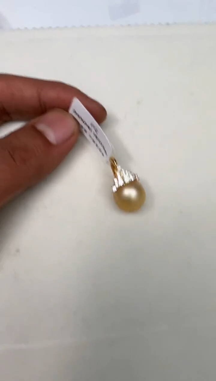 颈饰银S925镶嵌海水珍珠吊坠