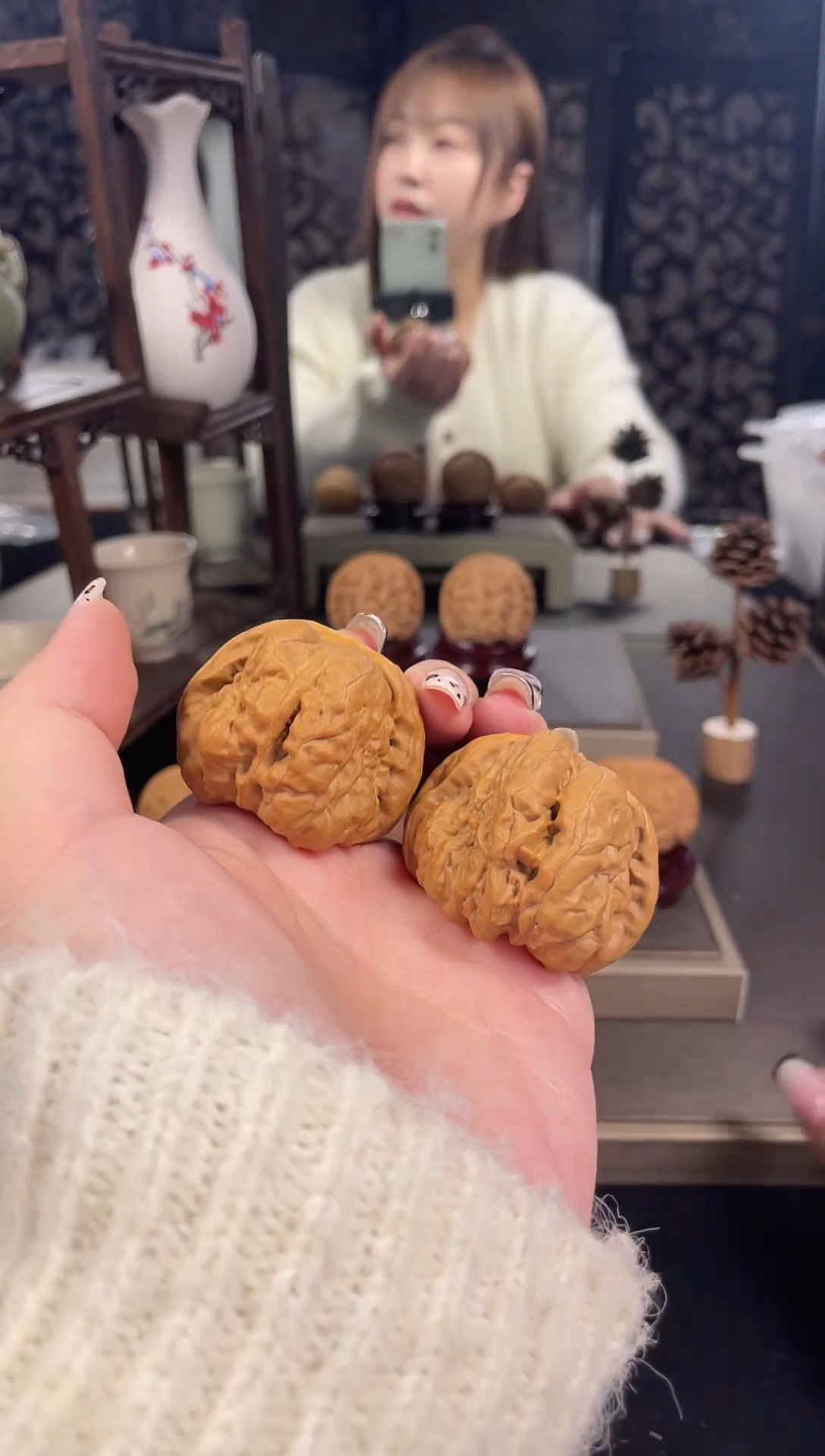 【闪购商品】文玩核桃把件蛤蟆头43尺-33