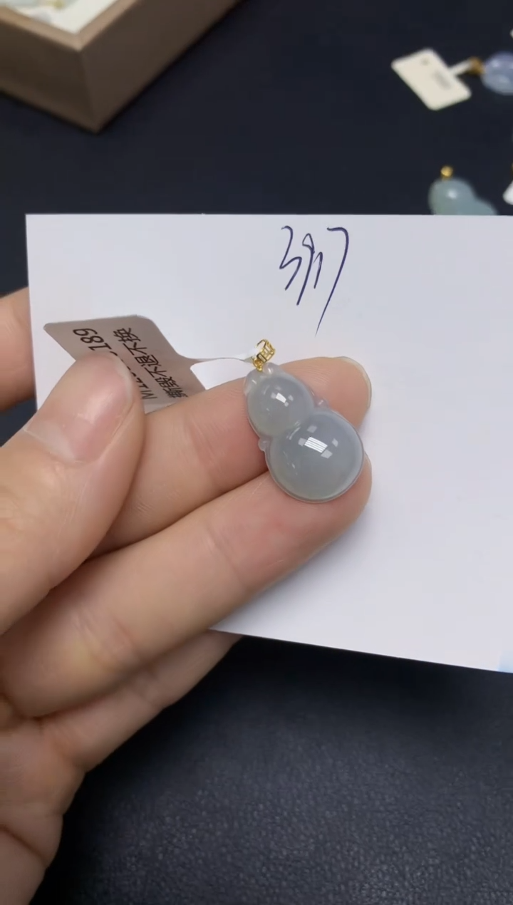 【闪购商品】翡翠挂件18K金镶嵌 天然翡翠A货