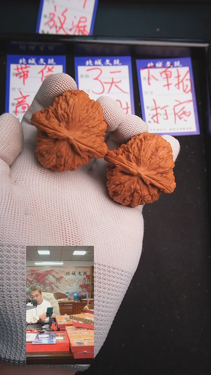 【闪购商品】文玩核桃把件125号46白狮子  全品已打底