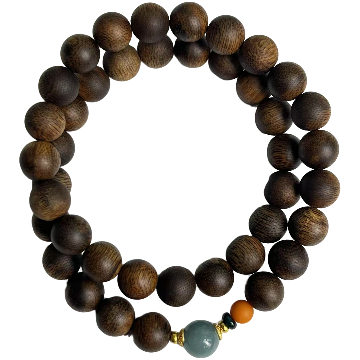 沉香沉香带宝 留疤白棋双圈手串8mm（非两串，佩戴两圈）