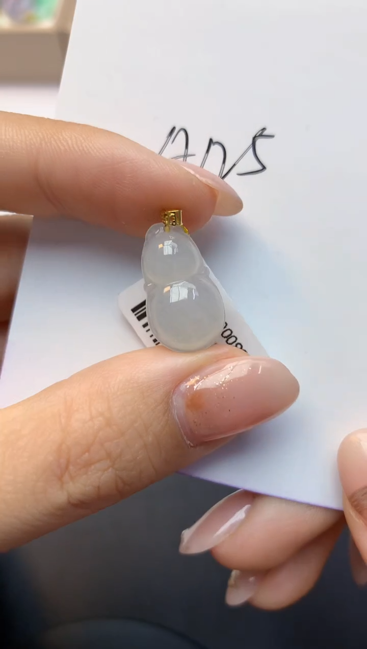 颈饰18K金镶嵌翡翠天然A货缅甸翡翠百元以上9元证书费自理