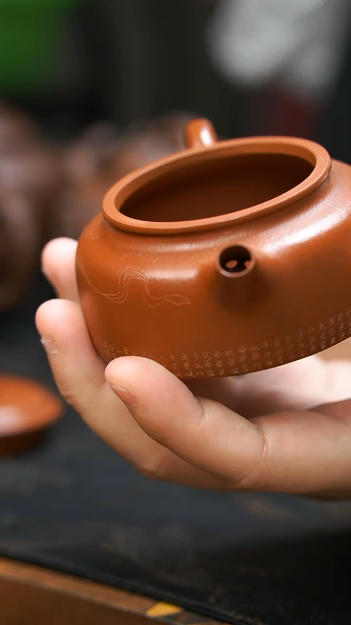 茶壶紫砂朱泥德钟刻字琵琶壶
