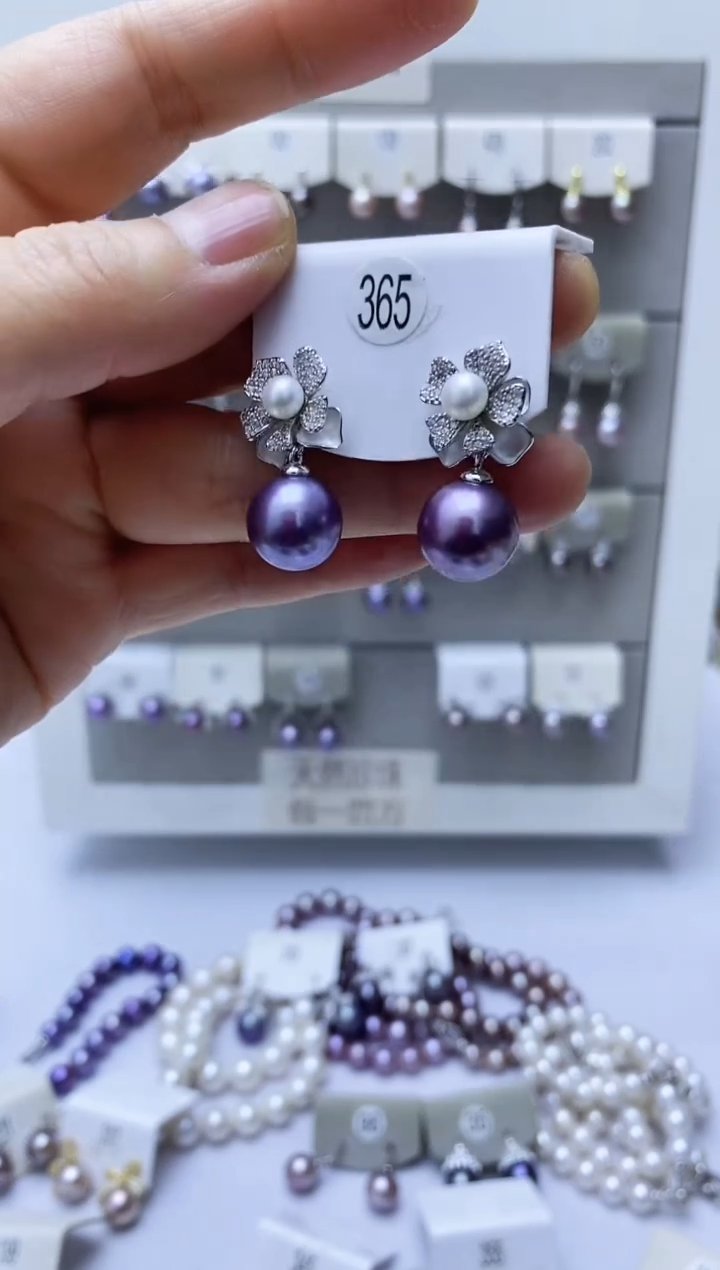 【闪购商品】淡水珍珠耳饰银S925镶嵌365